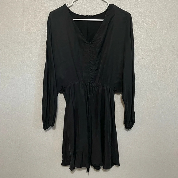 Zara Dolman Lyocell Black Dress​​ - Picture 1 of 7